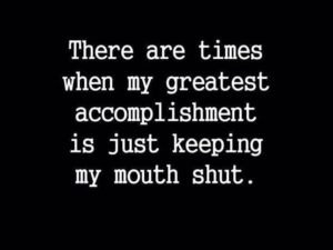 Mouth shut